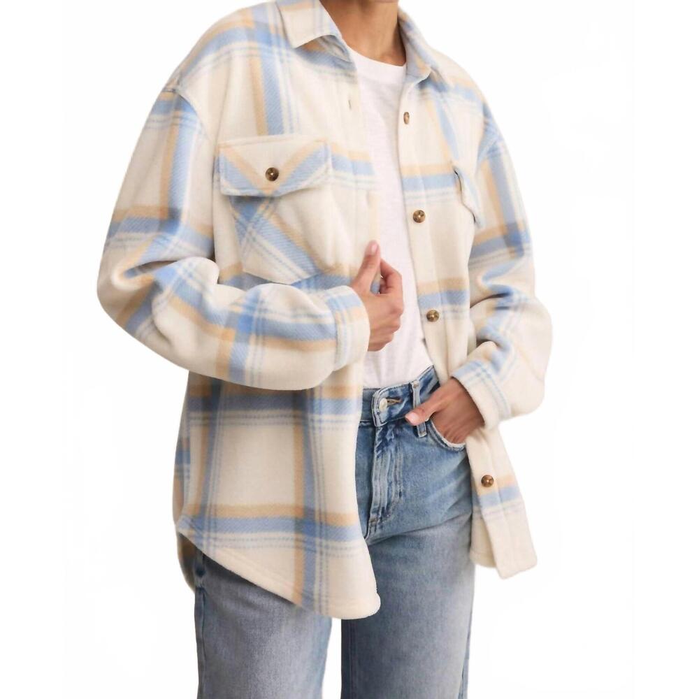 NEW Z SUPPLY hiker two toned fleece jacket in crystal - Picture 5 of 7